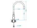 Dimenzije kuhisnjke armature ALveus Flexa