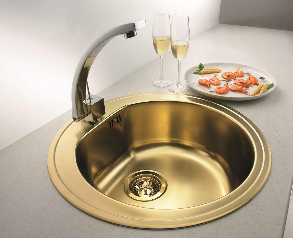 Zlatni, okrugli sudoper
