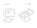 Dimenzije Pure-G 50 pomivalno korito